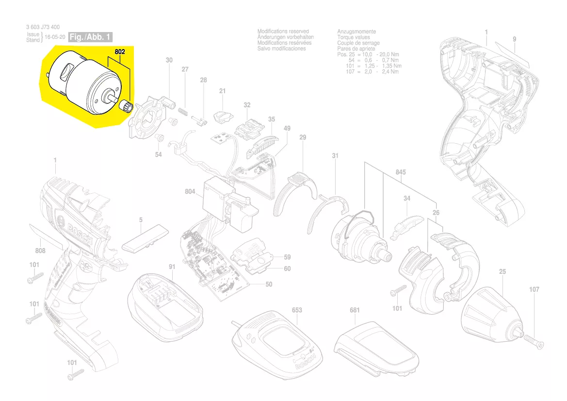 Moteur courant continu réf. 2 609 004 486 BOSCH